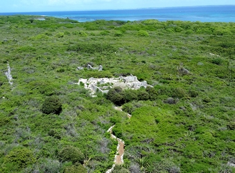 ruines vue du phare petite terre